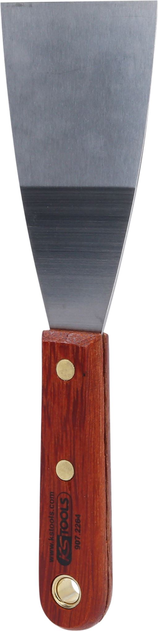 KS Tools 907.2264 EDELSTAHL Spachtel, 63mm, mit Holzgriff