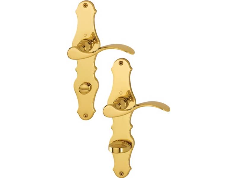 HOPPE 8167447 Langschildgarnitur Weimar M112SLN/2007 Messing F71 SK/OL 78 mm DIN