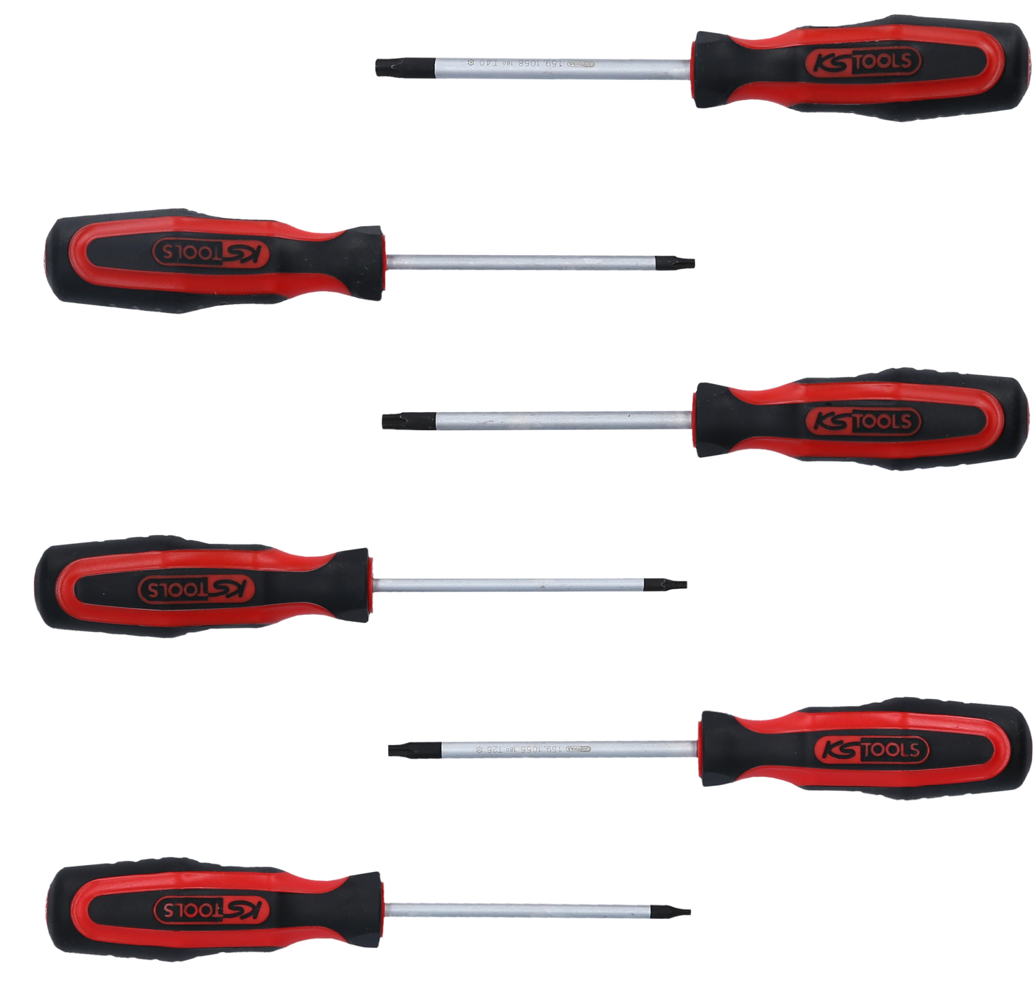 KS Tools 159.0040 ERGOTORQUEplus Schraubendreher-Satz, 6-tlg., Torx mit Bohrung