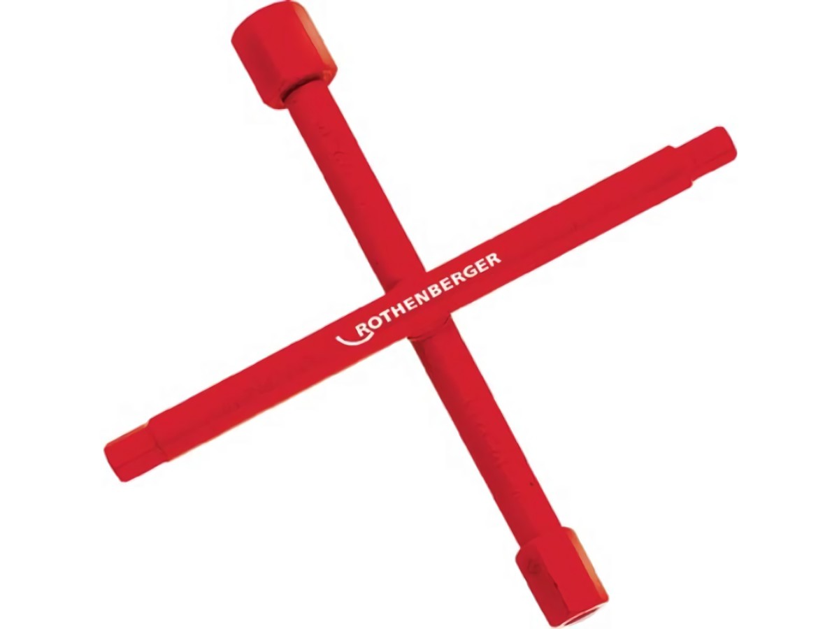 ROTHENBERGER 351044 Sanitärkreuzschlüssel  200 x 200 mm mit Multifunktion