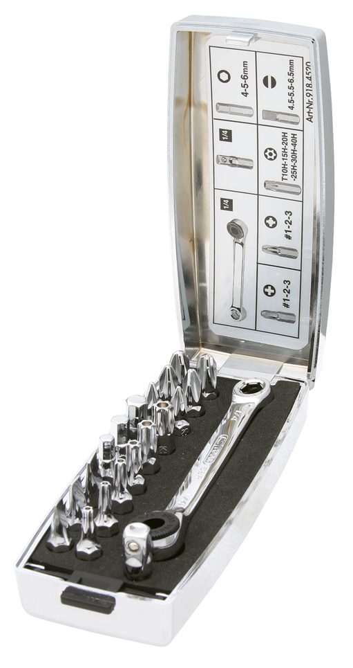 KS Tools 918.4520 1/4'' CHROMEplus Bit-Satz, 20-tlg.