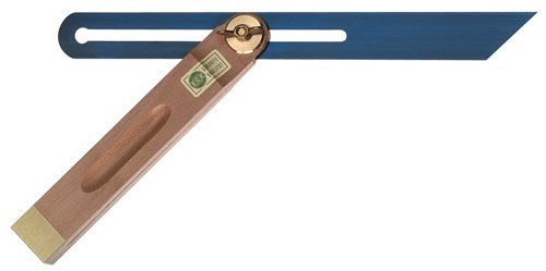 ECE 407 Schmiege  Schienenlänge 300 mm Messing Buchenholz