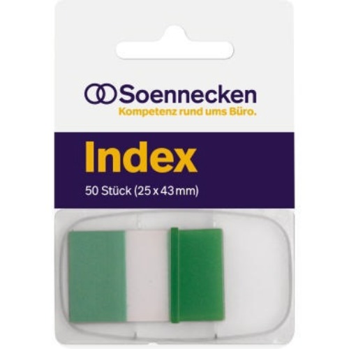 Soennecken Haftstreifen Index 5823 25x43mm 50Streifen grün