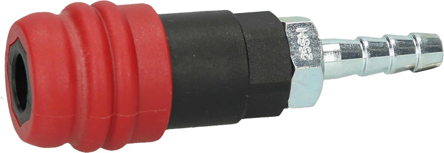 KS Tools 999.9096 2 Stufen-Druckluft-Sicherheitskupplung mit Schlauchtülle, 9mm
