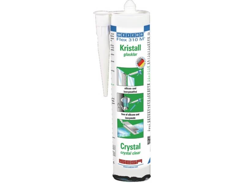 WEICON 13308310 Kleb- und Dichtstoff Flex 310 M® Kristall transparent 310 ml