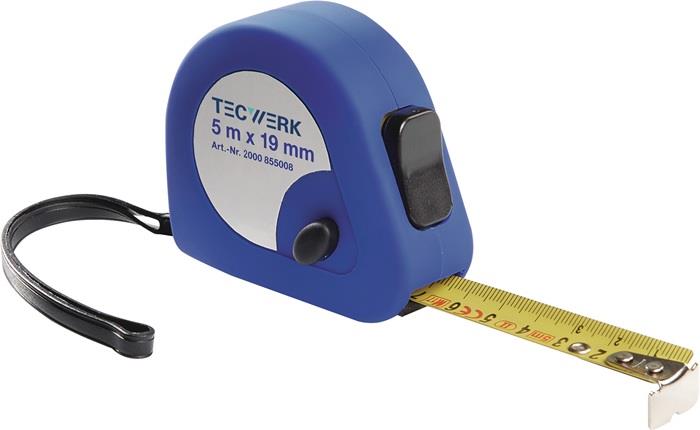 TECWERK  Taschenrollbandmaß  Länge 3 m Breite 16 mm mm/cm EG II Kunststoff Autom