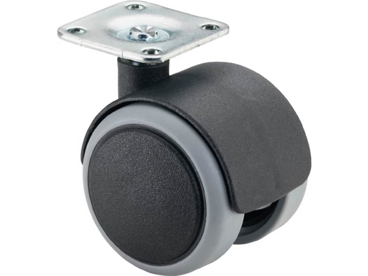 BS ROLLEN F76.040.PL Kunststoffdoppelrolle  Rad-Ø 40 mm Tragfähigkeit 30 kg mit