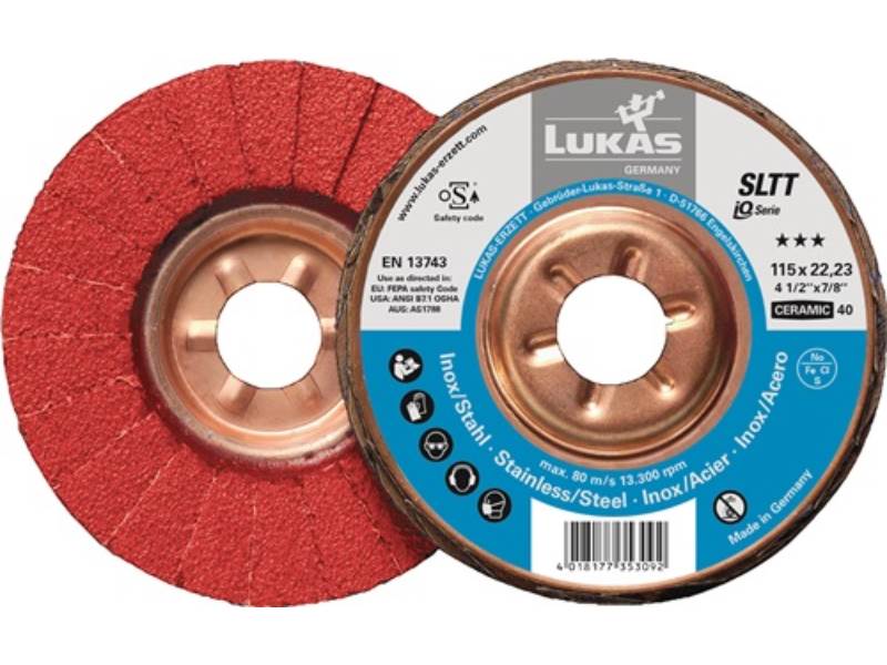 LUKAS A27201250400050A Fächerscheibe SLTT Ceramic D. 125 mm Körnung 40 flach INO