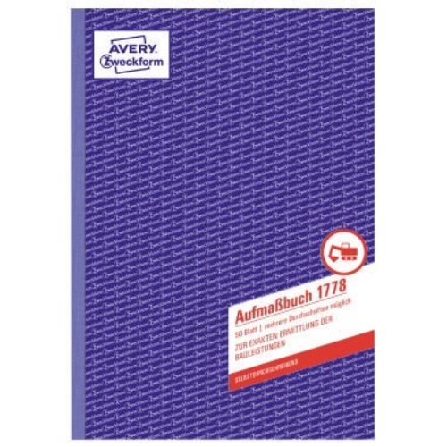 Avery Zweckform Aufmaßbuch 1778 DIN A4 50Blatt