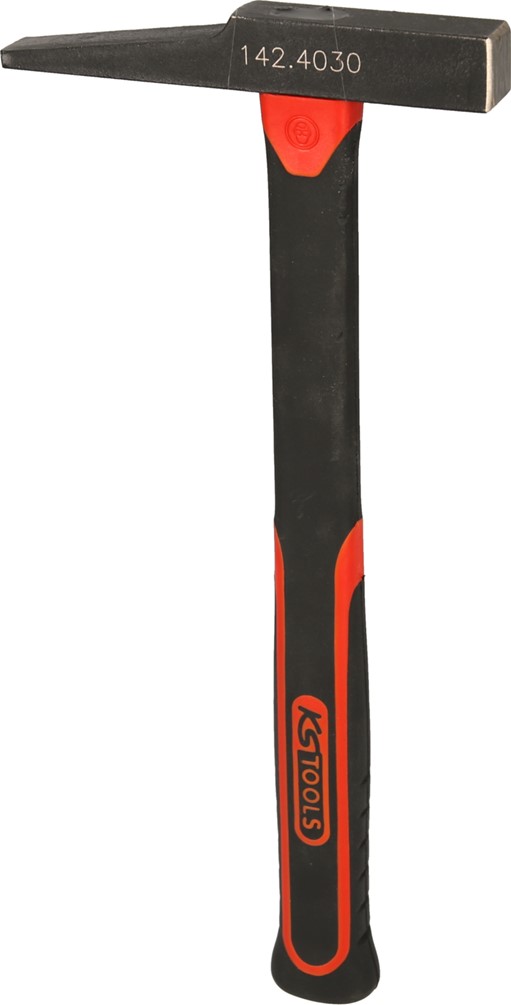 KS Tools 142.4030 Elektrikerhammer, französische Form, Fiberglasstiel, 200g