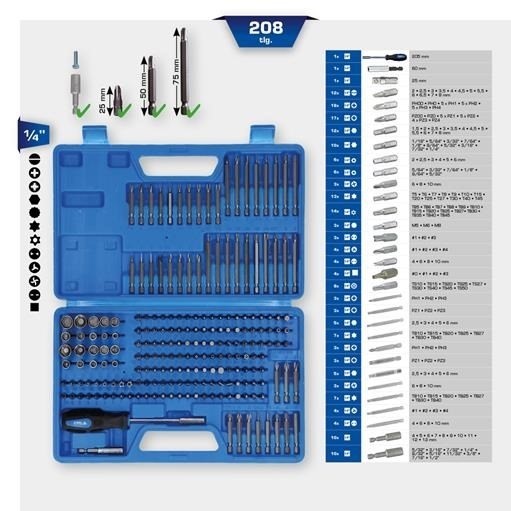 Brilliant Tools  BT053208 Bit-Satz, 208-tlg.