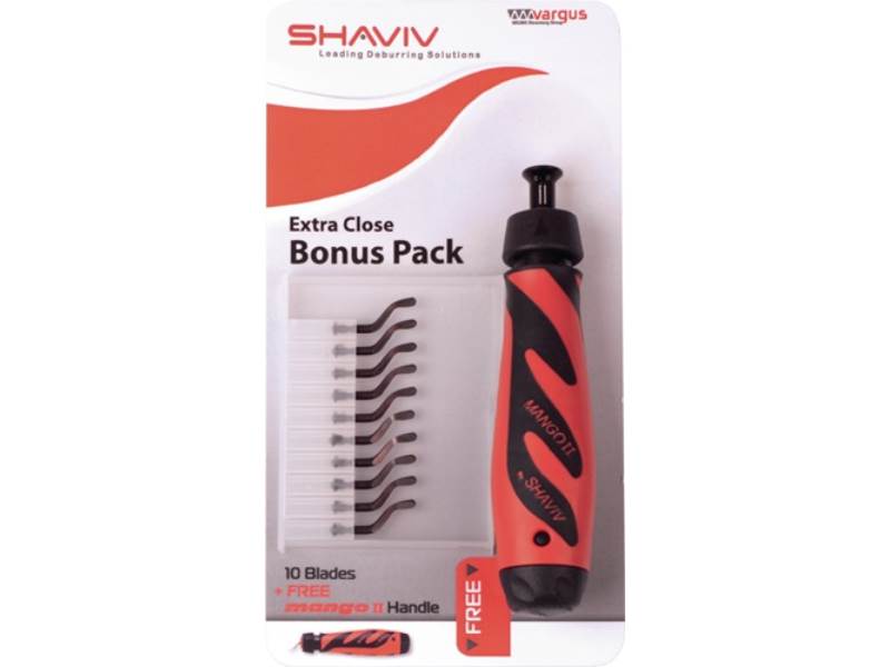 SHAVIV 155-00178 Entgrater-Set  Mango II Handgriff mit Klingen E100 (HSS)