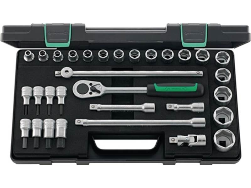 STAHLWILLE 96031239 Steckschlüssel-Satz 52/54/25/6 31-teilig 1/2 '' Schlüsselwei