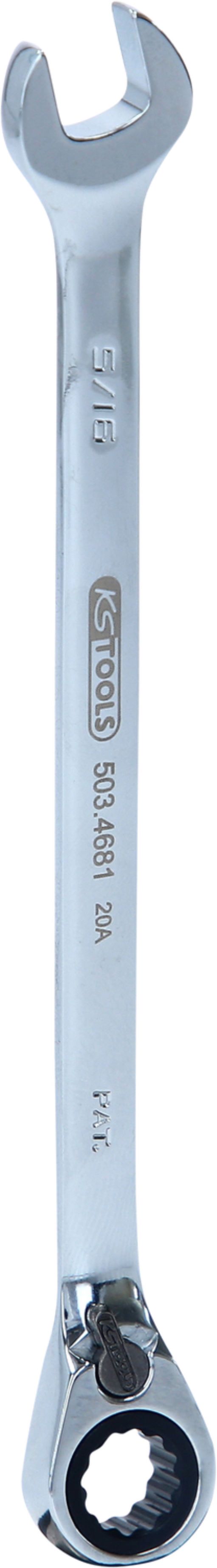 KS Tools 503.4681 GEARplus Ratschenringmaulschlüssel,umschaltbar,5/16''