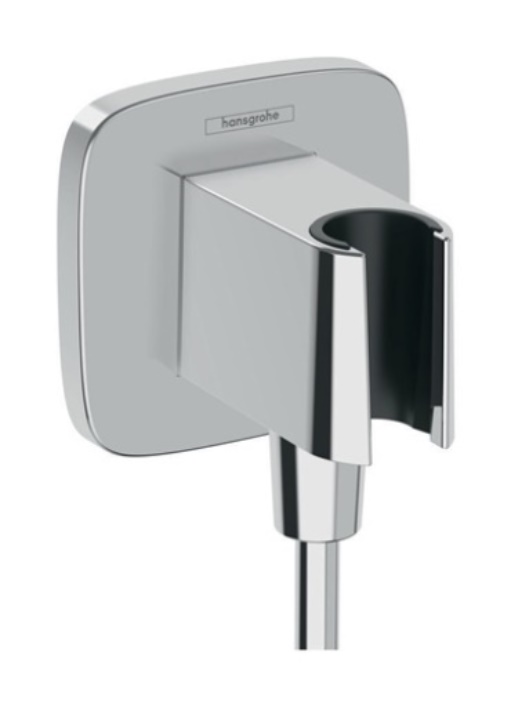 HANSGROHE 26887000 Wandanschluss FixFit Q chrom mit Brausehalter