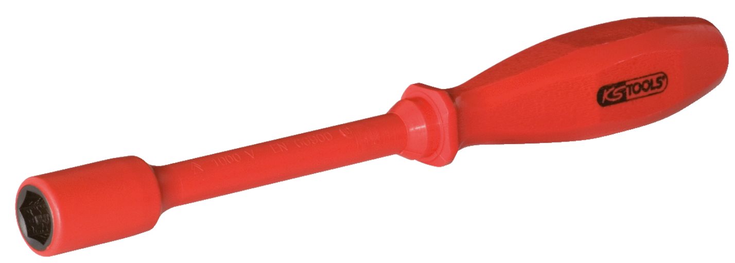 KS Tools 117.1237 Stecknuss-Schraubendreher mit Schutzisolierung, 7mm