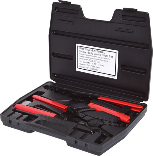 KS Tools 500.1300 Sicherungszangen-Satz mit Ratschenfunktion, 14-tlg.