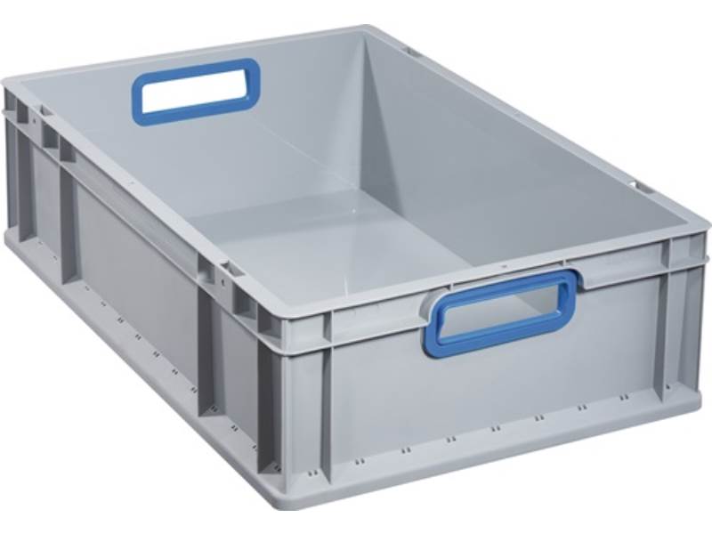 ALLIT 456765 Transportstapelbehälter  L600xB400xH170mm grau PP offener Griff bla