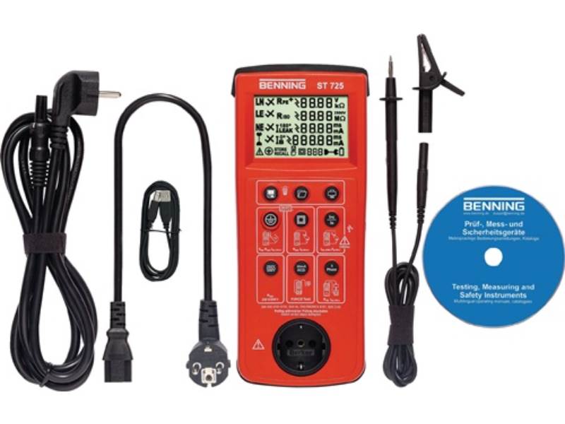 BENNING 050316 Gerätetester ST 725 Batterie- / Netzbetrieb L270xB115xH55mm