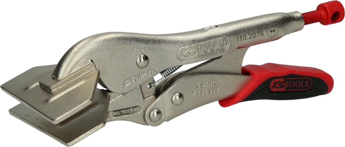 KS Tools 115.2076 Breitmaul-Flachbacken-Gripzange mit Easy-Release, 205mm