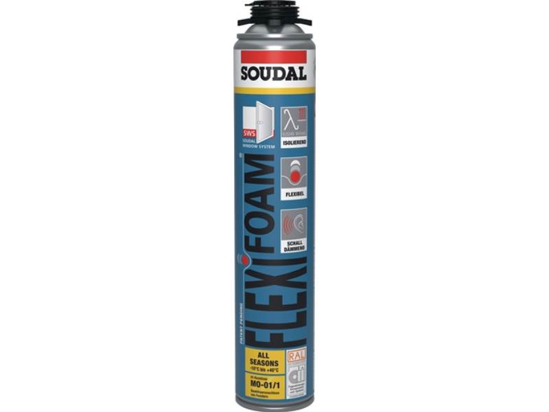 SOUDAL 123392 1K-Pistolenschaum FLEXI FOAM 750 ml B2 blau ohne Einweghandschuhe