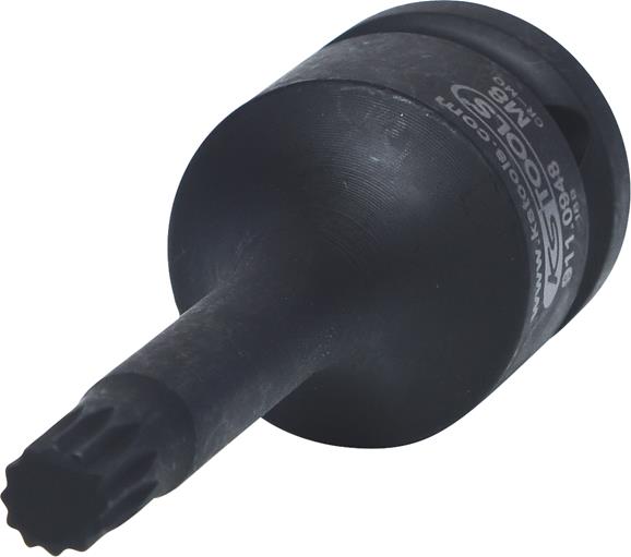 KS Tools 911.0948 1/2'' Kraft-Bit-Stecknuss Vielzahn, lang, M8
