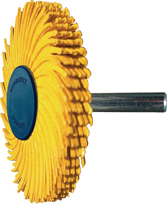 TYROLIT 34570059 Radialbürstenscheibe Sunburst Ø 51 mm Körnung 80 Gelb 10000 min