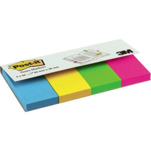 Post-it Haftstreifen Page Marker 670-4U 20x38mm sortiert 4 St./Pack.