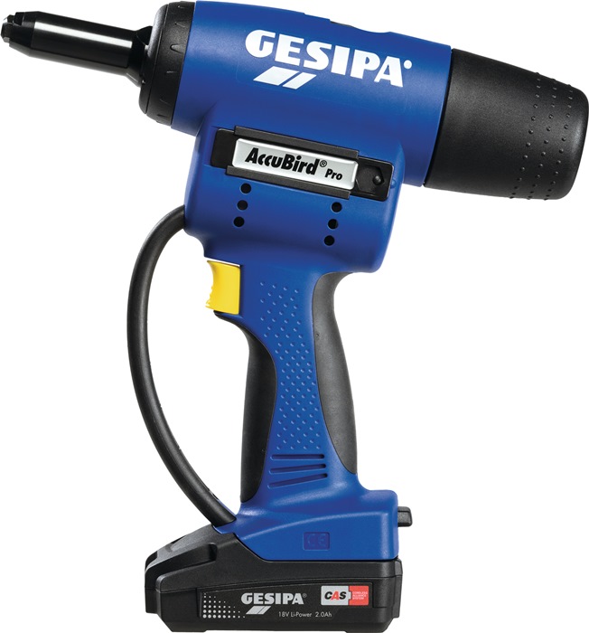 GESIPA 1679661 Akku-Blindnietsetzgerät AccuBird®Pro 12-teilig 13000 N Schiebeakk
