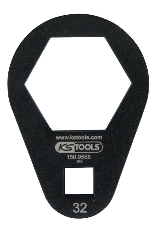 KS Tools 150.9588 3/8 Einsteck-Ringschlüssel, extra flach, 32 mm