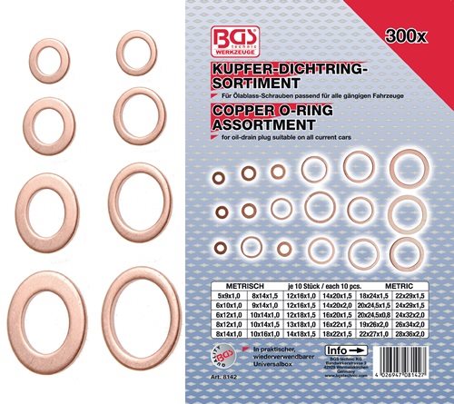 BGS 8142 Dichtringsortiment  300-teilig