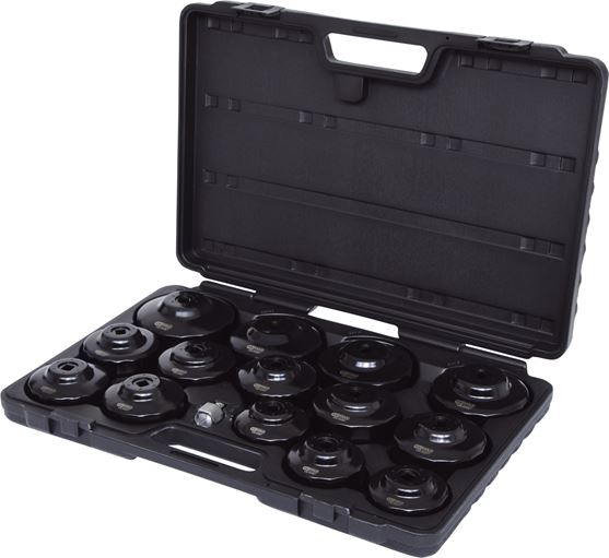 KS Tools 150.9320 3/8'' Ölfilterschlüssel-Satz, 15-tlg.