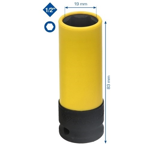 Brilliant Tools  BT691007 Alu-Felgen-Kraft-Stecknuss, SW19 mm