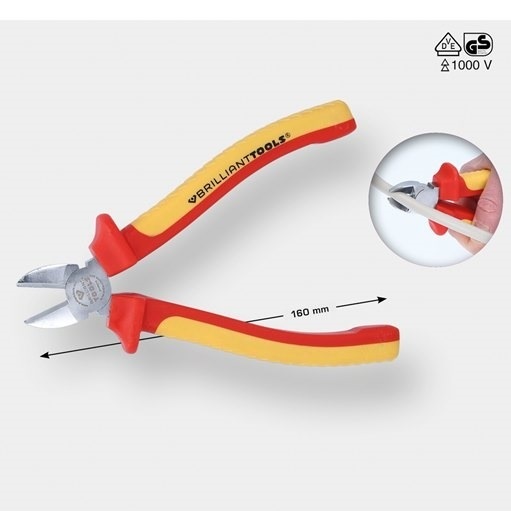 Brilliant Tools  BT068013 VDE Diagonal-Seitenschneider, 163 mm