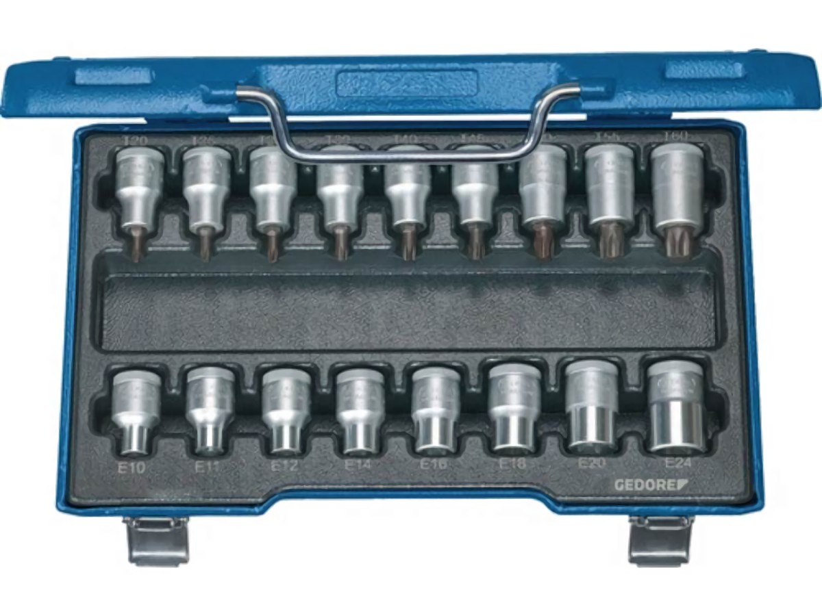 GEDORE 6129520 Steckschlüssel-Satz ITX 19 TX-017 17-teilig 1/2 '' T20 - T60/E10