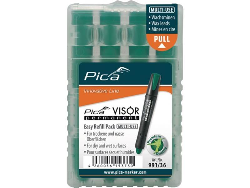 PICA 991/36 Minen-Set Visor permanent 4x grün wasserfest