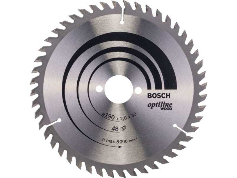 BOSCH 2608641186 Kreissägeblatt PRO Wood Außen-Ø 190 mm Zähnezahl 48 WZ Bohrung