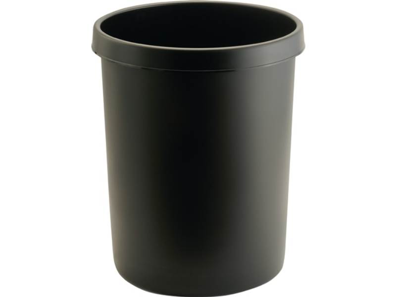 H61062-95 Papierkorb 45 l H480xD. 390 mm mit Griffrand Kunststoff schwarz