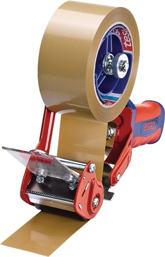 TESA 06400-00001-02 Handabroller Comfort 6400 Metall rot/blau für Bandbreite 50
