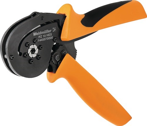 WEIDMÜLLER 1445070000 Crimpzange PZ 10 HEX Länge 195 mm 0,25 - 10 (~AWG 26... 8)