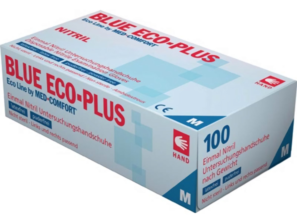 AMPRI 01198-XL Einweghandschuhe Blue Eco Plus Größe XL blau Nitril EN 374, EN 45