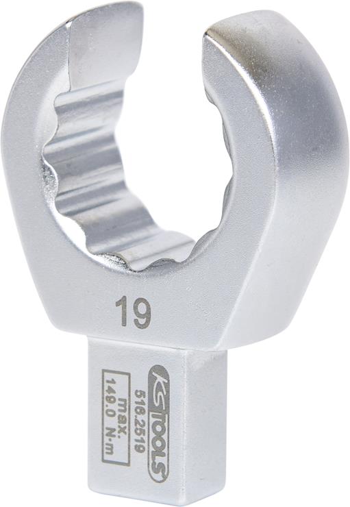 KS Tools 516.2519 9x12mm Einsteck-Ringschlüssel offen, 19mm
