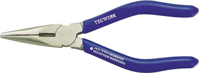 TECWERK 2000810315 Flachrundzange L.160mm flach-rund ger.pol.Ku.-Überzug TECWERK