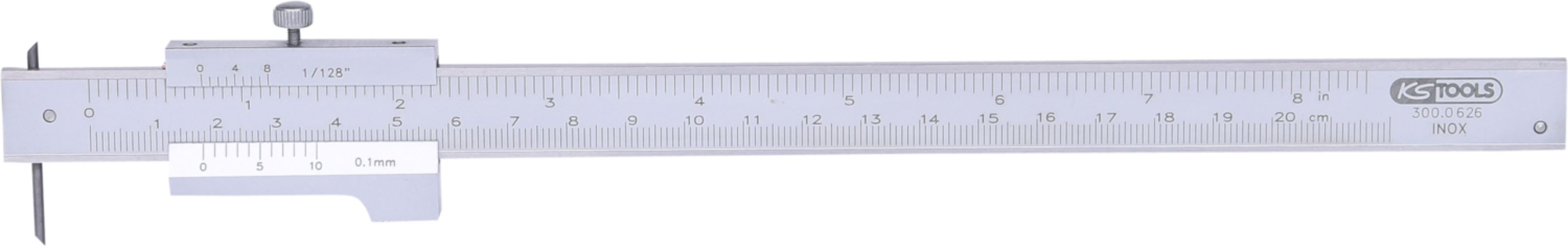 KS Tools 300.0626 Universalstreichmaß mit Anschlagrolle, 200mm