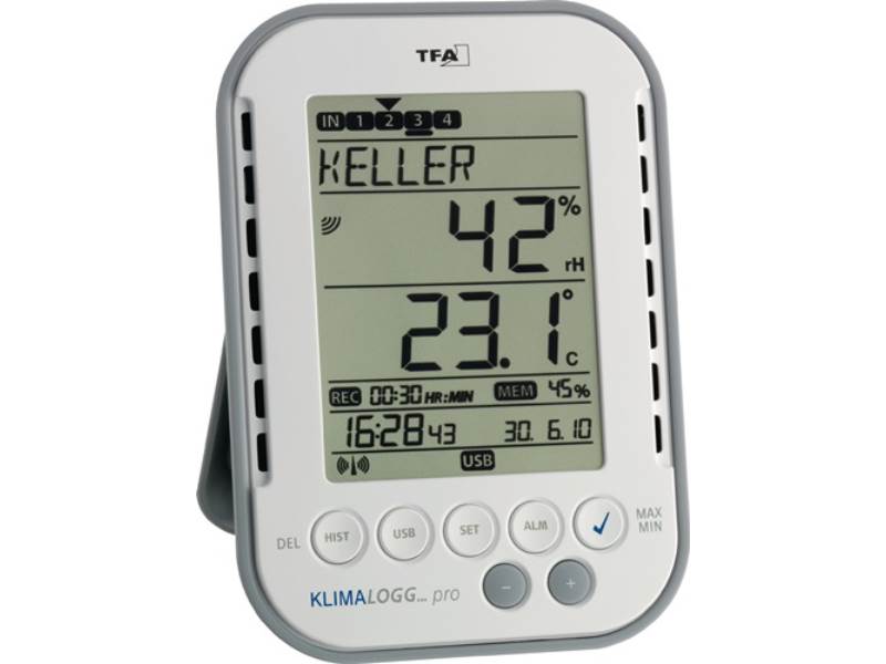 TFA 303039 Thermo-Hygrometer  Messbereich 0 bis 50GradC / Luft 1-99 % H137xB98xT