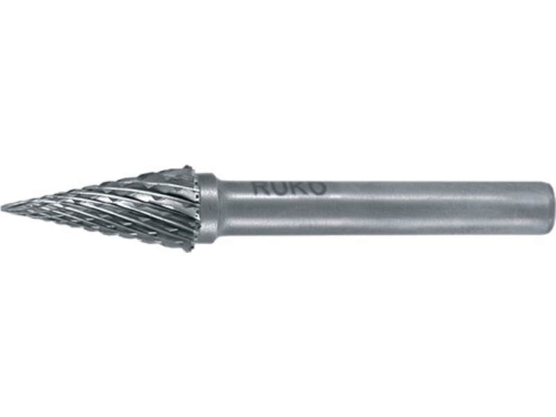 RUKO 116037 Frässtift SKM Ø 10 mm Kopflänge 20 mm Schaft-Ø 6 mm Hartmetall Blank