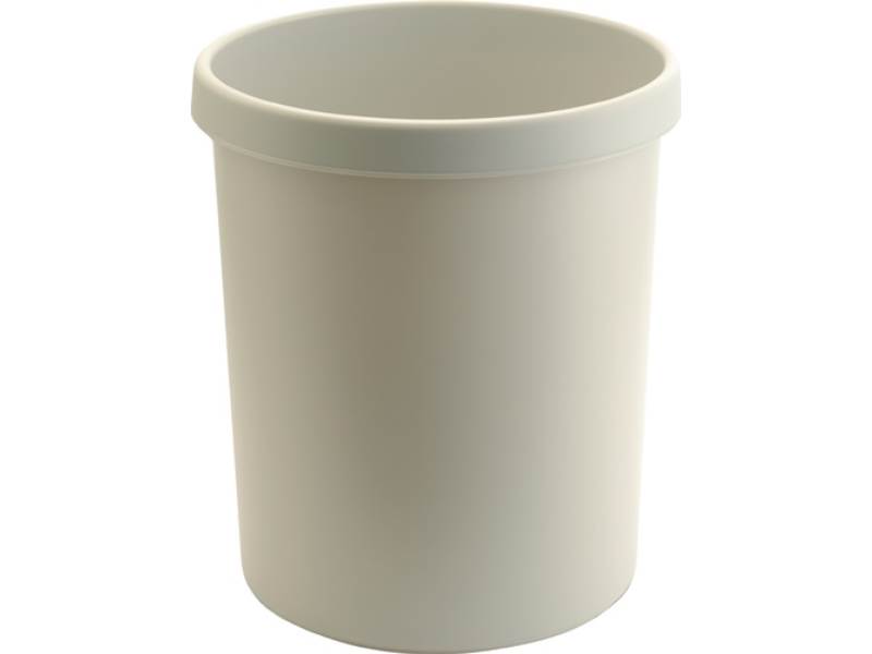 H61061-82 Papierkorb 30 l H405xD. 350 mm mit Griffrand Kunststoff lichtgrau
