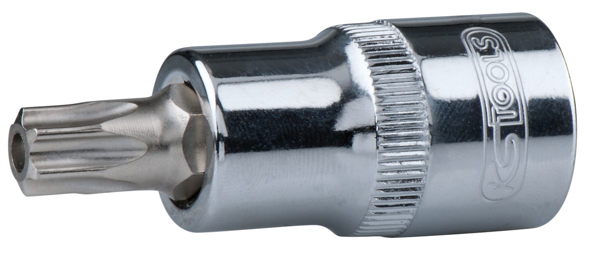 KS Tools 918.1729 1/2'' CHROMEplus Bit-Stecknuss Torx mit Stirnlochbohrung,TB55