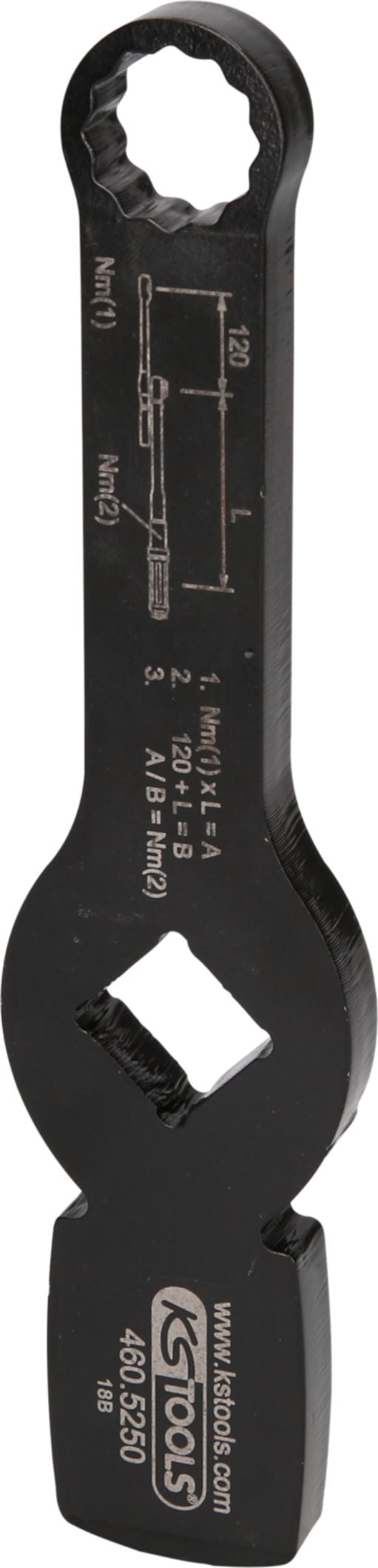 KS Tools 460.5250 3/4 Schlag-Zwölfkant-Schlüssel mit 2 Schlagflächen, 19 mm