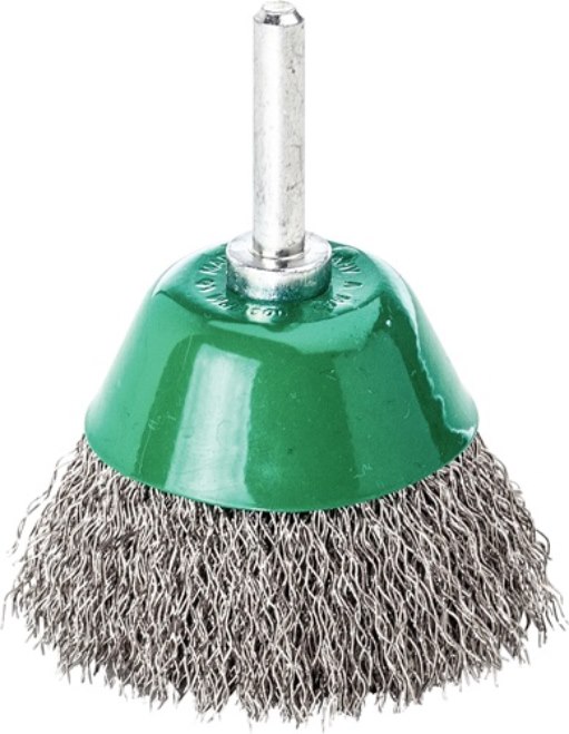 LESSMANN 435362 Flächenbürste  Ø 50 mm Schaft 6 mm Drahtstärke 0,3 mm VA 10500 m